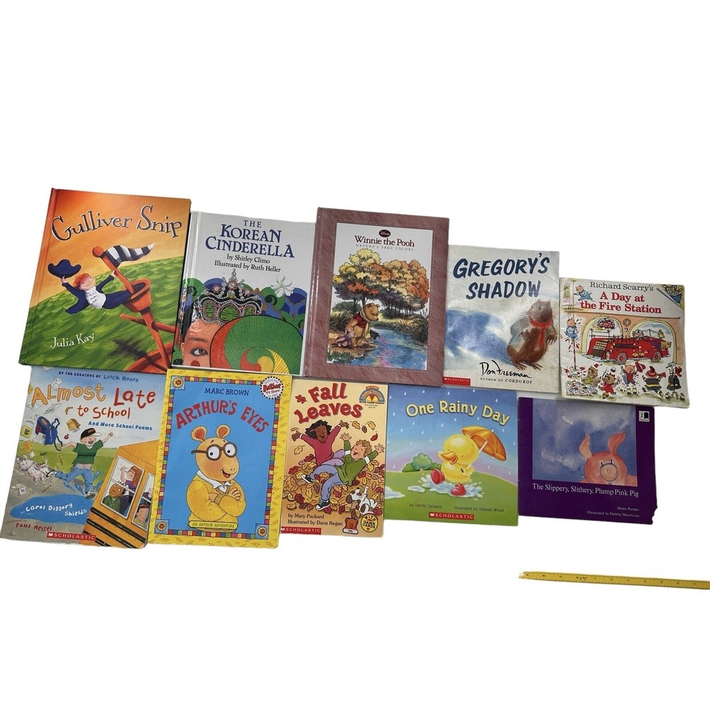 Random Lot 10 Kids Picture Story Books Book Bundle Elementary Gulliver Snip